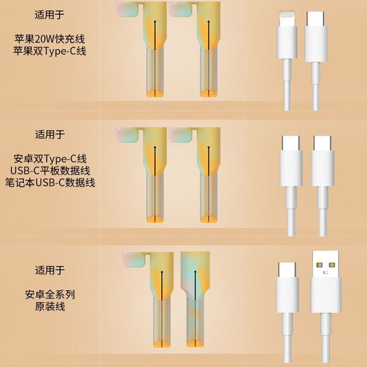 Mo Peng usb dust-proof plug cover data cable protective cover silicone cord bite device one plus mobile phone computer charging cable winding high toughness 2 sets double-head protection color + blue 4 pieces double protection (USB Android universal) data cable continuous