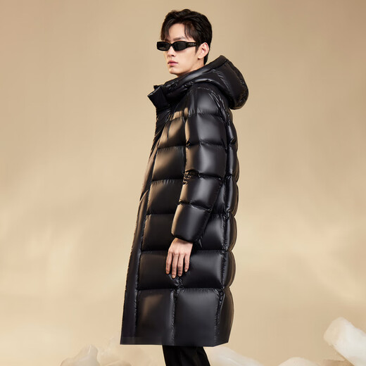 Flying in the Snow Obsidian Goose Down Cheng Yi recommends the new H version thickened hooded goose down jacket down jacket