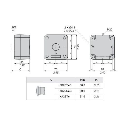 Schneider Electric without emergency stop button box IP65 yellow one hole protective box XALB01YC discontinued and upgraded to XALB015YC New and old models are shipped randomly