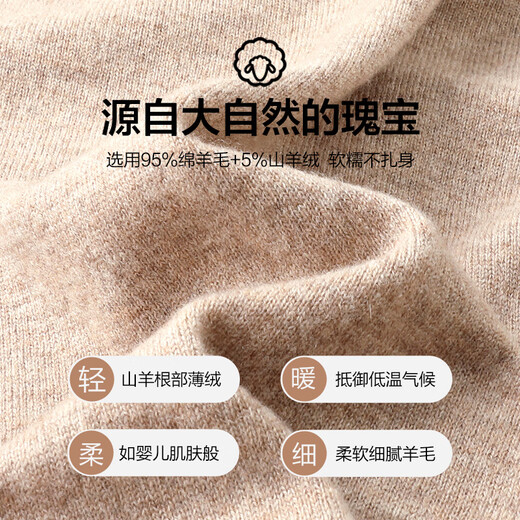 SHANSHAN cashmere pure wool sweater for men 2025 winter thick warm turtleneck long-sleeved knitted inner sweater