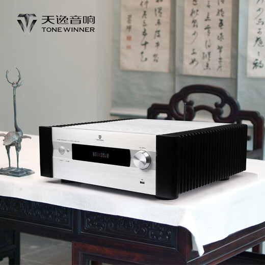 天逸(Winner)AD-86D多功能超甲类家用功放机大功率发烧级HiFi功放音响套装2.0高保真数字功放 AD-86D+童笛3号