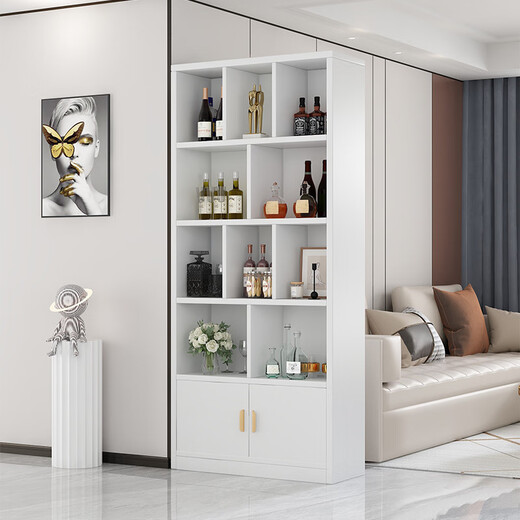 Zhong Zhang Gui solid wood wine cabinet living room wall cabinet storage cabinet 2025 new display cabinet home wine rack storage rack storage cabinet door-to-door delivery thickened 15mm plate 60cm-deep walnut