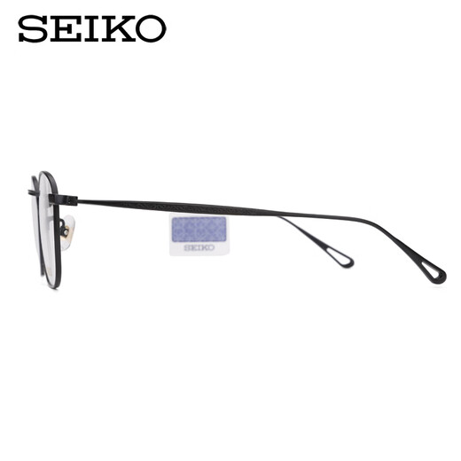 Seiko glasses frame men's and women's retro light titanium round face full frame mirror frame small face glasses myopia with glasses H03097 golden C01 single frame (with mirror case mirror cloth)