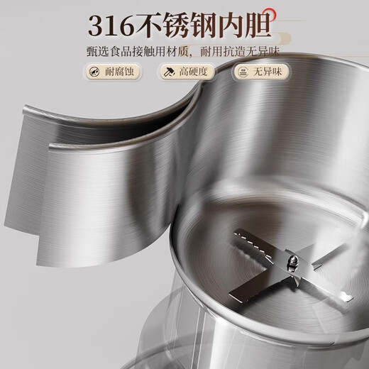 Hanoufei German imported grinding mill grains German grinding mill household small grinder grains Chinese medicine beater 16 stainless steel bin 500ml Crushing King 600W top with pure 17
