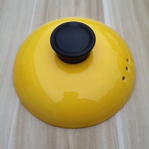 Oupinyuan colorful universal ceramic casserole lid accessories soup pot casserole lid electric stew pot soup pot single lid stew pot earthen pot with lid wine red diameter 16CM orange red