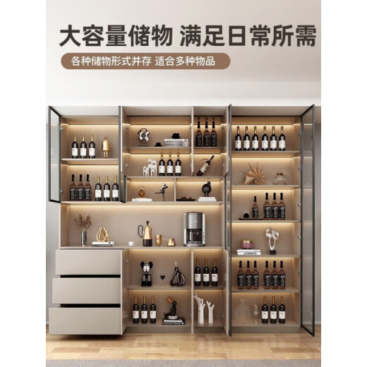 CLCEY2024新款酒柜隔断柜餐边柜一体靠墙家用客厅展示柜玄关柜鞋柜储物 款式12240*40*220 送货入户+安装
