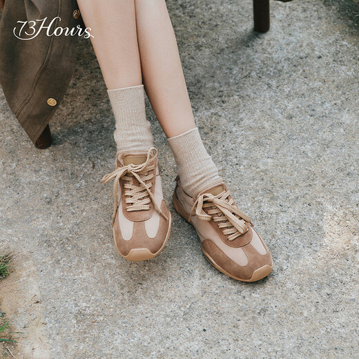 73Hours Women's Shoes Free Formula 2026 Spring New Ballet Style Moral Training Shoes Forrest Gump Shoes Sports Casual Shoes Brown 35