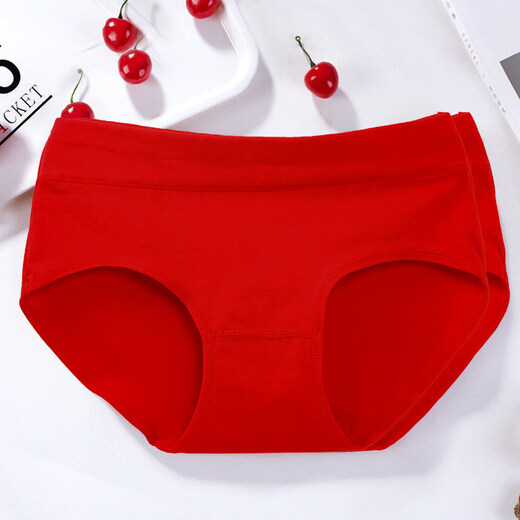 Modal girls underwear, pure cotton, 12-year-old girl shorts, red children's underwear, zodiac year horse, big girl's triangle underwear, zodiac year - free headband, mid-waist style, 2 pieces, 170 M size, weight 60-80Jin Jin is equal to 0.5 kg