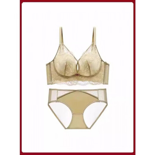 Victoria's Secret Red Zodiac Year Underwear Women's Small Breast Gathering and Anti-sagging Sexy Adjustable Bra Set Red-Set Counter Style 85B 38