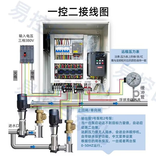 PLC control cabinet remote control cabinet ABB constant pressure water supply frequency conversion cabinet sewage 4G remote ventilator water pump controller 18.5kw one control four constant pressure water supply frequency conversion cabinet