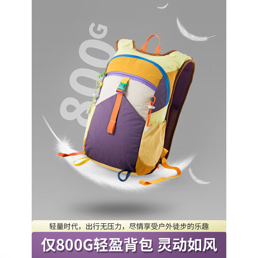 Xuanshi Mountaineering Bag Travel Bag Large Capacity Men's and Women's Outdoor Fitness Hiking Backpack Backpack Women's Travel Lightweight Mountaineering Bag Yellow with Purple - Without Pendant