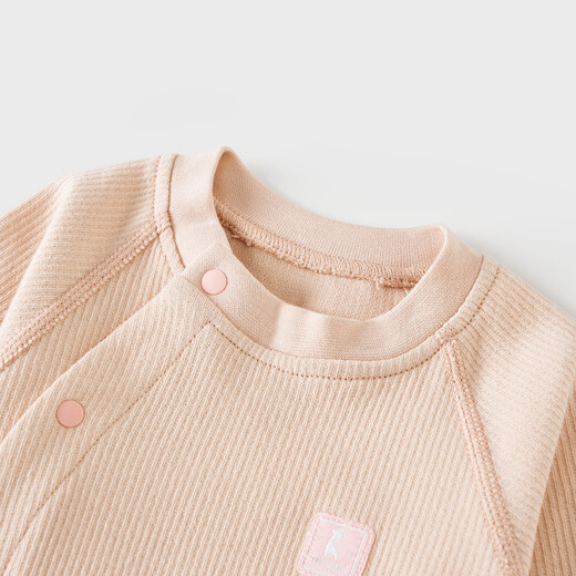 童泰四季1-18月婴儿衣服侧开连体衣TS21J222
 粉色 80cm