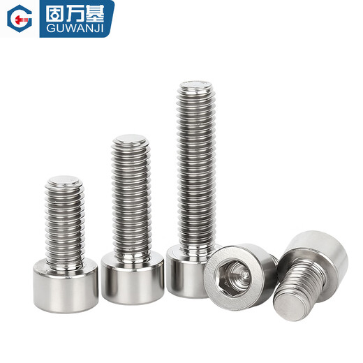 GUWANJI titanium alloy screw TC4 cylindrical head hexagonal bolt cup head screw extended M1.6M2M5M6M8M10-M20 M5x15 2 pieces