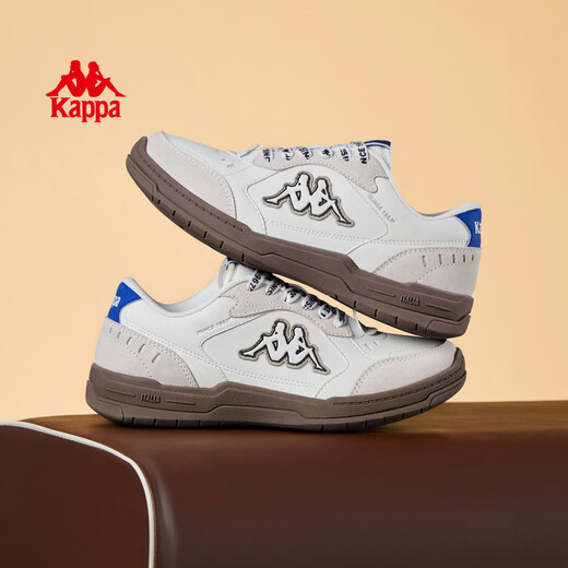 Kappa Kappa Women's Shoes Sports Shoes 2026 Spring New Soft Sole Light Casual Shoes Outdoor Versatile Wear-Resistant Running Shoes Classic White/Brown Gray 37