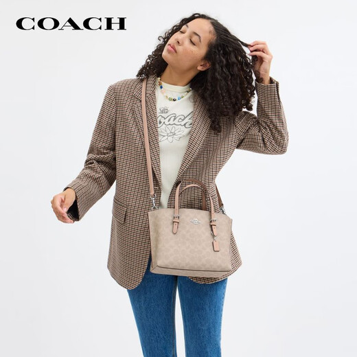 COACH brand direct supply women's bag MOLLIE25 commuter crossbody tote bag sand yellow CV965 Christmas gift