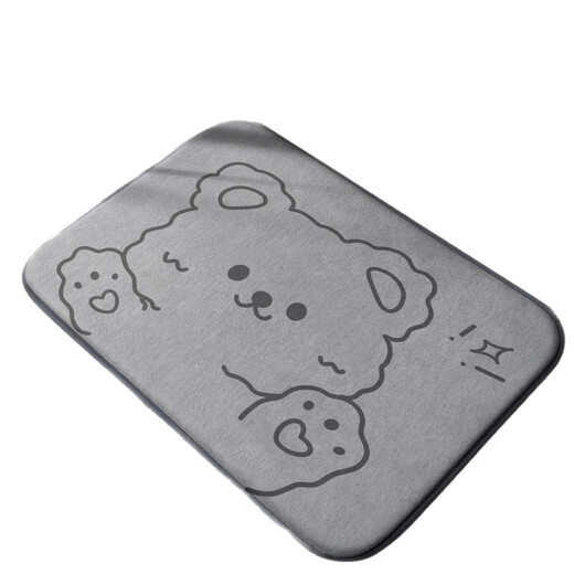 Jun Yuexi bathroom door mat water-absorbent non-slip bathroom thickened floor mat toilet carpet bathroom bath special door mat Cat's Afternoon Coral Velvet High Elastic Cotton 40cm*60cm Upgraded Thickening Fast Water Absorption 5.0
