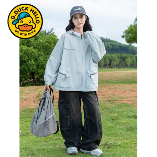 G.duck Little Yellow Duck Girls' Jacket Spring and Autumn New Reversible Style Top Reversible Jacket 150 cm