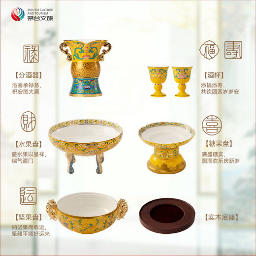 Maotai Culture and Tourism Feitian 200mlx2 Maotai-flavor liquor co-branded by Master Cloisonné Year of the Horse New Year blessing gift box