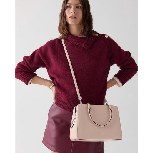 KATE SPADE women's handbag multi-compartment design adjustable shoulder strap top handle metal hardware black Hay ONE SIZE