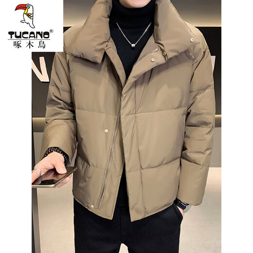 Мужской пуховик Woodpecker (TUCANO), новинка 2025 года, осенне-зимняя модная брендовая мужская одежда, мужская утолщенная супер красивая куртка карамельного цвета XL, 2025 г.