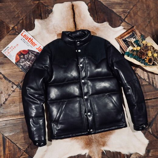 CHEVALPES international first-line brand classic replica TheRe*alMcCoy s unpainted deerskin down jacket for men thickened winter repair black S