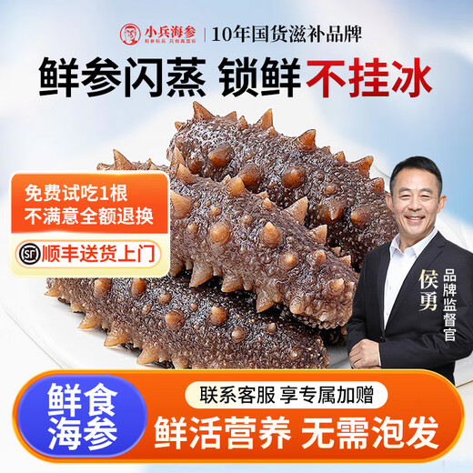 Xiaobing Sea Cucumber Fresh Ready-to-Eat Sea Cucumber Fresh Sea Cucumber Official Store Flagship Store Sea Cucumber Nutritional Gifts for Elders 1 Jin Jin equals 0.5 kg (taste pack) 7-9 pieces/Jin Jin equals 0.5 kg