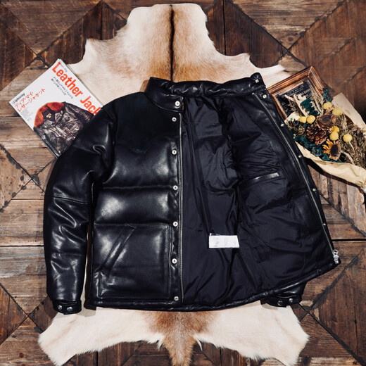 CHEVALPES international first-line brand classic replica TheRe*alMcCoy s unpainted deerskin down jacket for men thickened winter repair black S