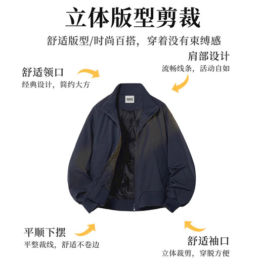 MARK FAIRWHALE Американский ретро повседневный пуховик с воротником-стойкой, мужской зимний новый 2025, свободный удобный модный брендовый красивый топ Темно-синий + Темно-синий Скидка Две вещи M Рекомендуется 90-110 Jin Jin равен 0,5 кг