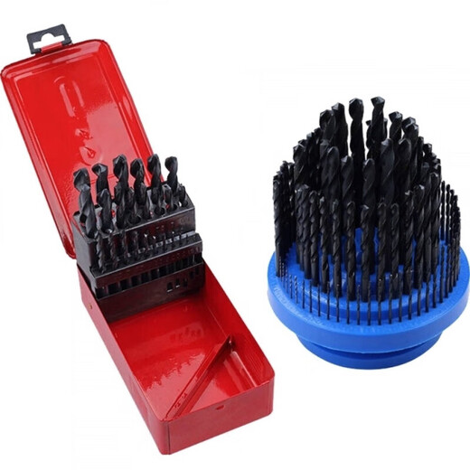 OEMG white steel straight shank set drill 1-13 high-speed steel drill bit set with an interval of 0.1 high-speed steel hardened set drill twist drill 1-13 set of 100 pieces (titanium-plated and hardened version)