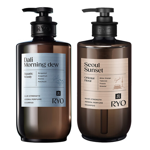 Ryo Fragrance Ryu Shampoo Gift Box Seoul Sunset 580ml + Dali Dawn 580ml Oil Control Fluffy Christmas Gift