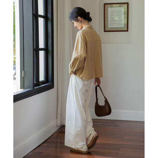 Ives (ITISF4) popular shirt jacket spring style brushed loose casual all-match short outer top turquoise one size