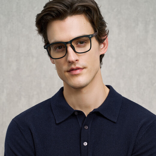 EMZ Ordos Pure Wool Spring and Autumn New Antibacterial, Heating and Warm Polo Collar Knitted Sweater for Men, Navy M Recommended Height 165/Weight 120-130 Jin Jin equals 0.5 kg