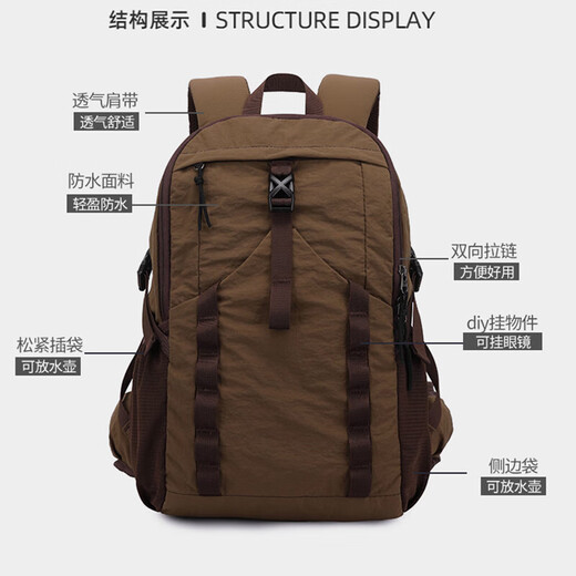 CAMEL Camel Factory Outdoor Waterproof Ultra-Light Sports Hiking and Mountaineering Bag Leisure Travel Lightweight Backpack Mint Green 17L Small Bag 430g