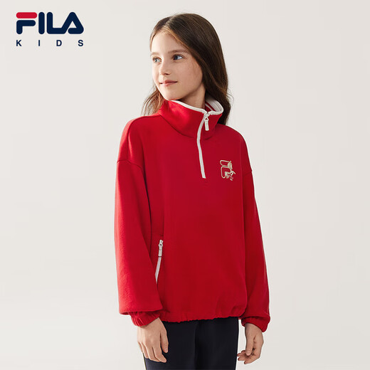 FILA Children's Clothing Sweatshirt 2026 Spring Women's and Large Children's Pullover Sweatshirt