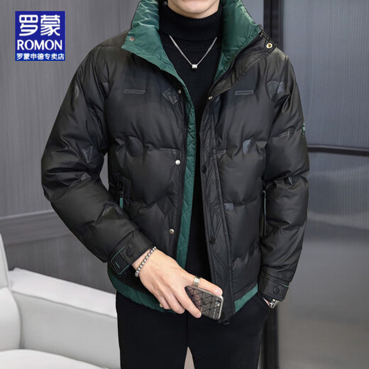 罗蒙（ROMON）冬季重磅新款立领短款羽绒服男设计感高端百搭潮流加厚保暖外套男 白色 L
