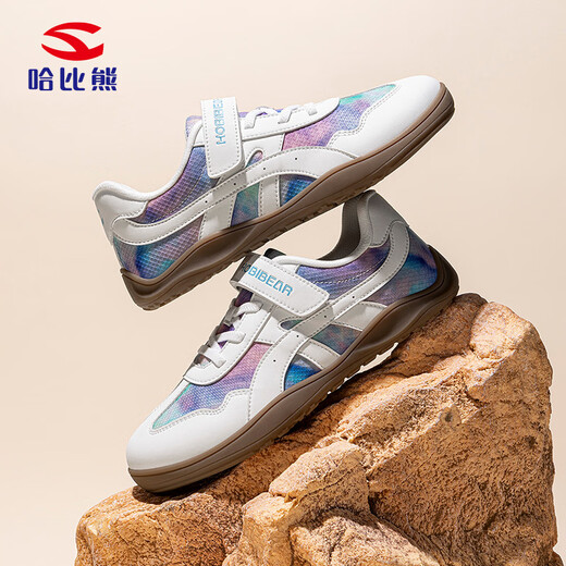 HOBIBEAR children's shoes spring new all-match casual shoes children's sports sneakers for boys and girls moral training shoes 617166 white camouflage 30