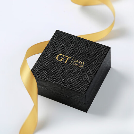 GENSZ French shirt cufflinks, men's formal business shirt buttons, professional simple cuffs gift box, not customized, silver blank round cufflinks