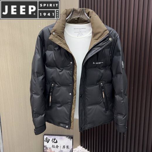 JEEP SPIRIT Пуховик Мужская зима 2025 Новая мужская молодежная короткая зимняя одежда Утолщенная куртка с воротником-стойкой Модная YR-008 Зеленый M