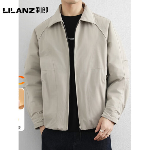 LILANZ official down jacket men's winter trendy brand loose white duck down executive jacket men's solid color warm top W5905 Cocoa-Flagship Model M (about 100~120Jin Jin equals 0.5kg can be worn)