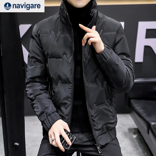 Navigare Italian dinghy winter down jacket for men 2024 new trendy brand thickened handsome versatile short winter coat gray M