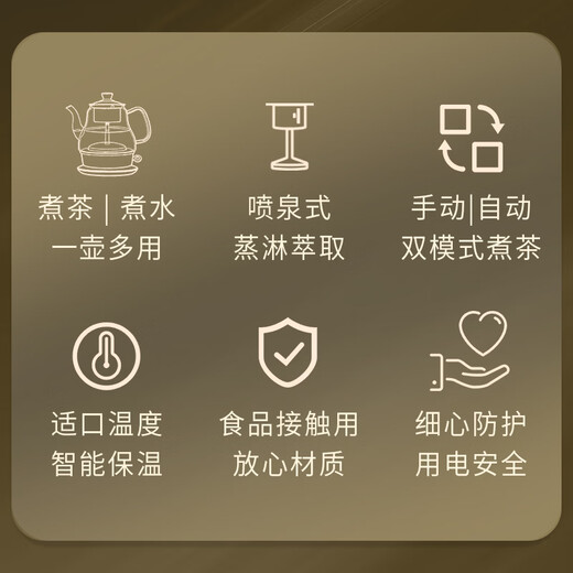 KAMJOVE black tea teapot, spray glass teapot, household small mini water boiling tea set, electric teapot A-33