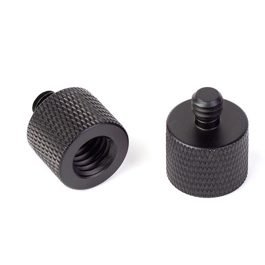 Xu ordered conversion screw camera stand microphone microphone clamp 5/8 adapter nut 1/4 mutual rotation 3/8 connector with 1/4 internal rotation 3/8 external copper (nickel-plated) nut 1 pack