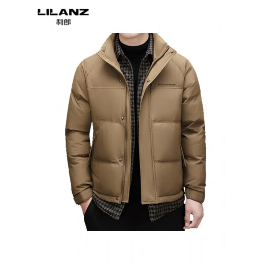 LILANZ winter new duck down down jacket men's fashion trend stand collar down jacket new trendy fake two-piece down black XL