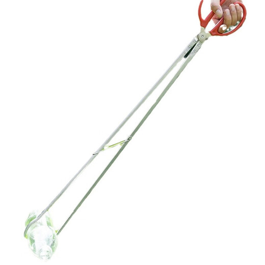 Qinju stainless steel fish pliers, eel and loach clips, garbage collection clips, sanitation extension clips, household pickups, carbon fire pliers, stainless steel straight mouth style 29