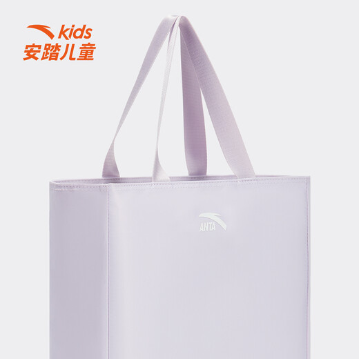 Anta children's schoolbags, men's and women's backpacks, spring new large-capacity shoulder bags with full printing, trendy backpacks with tutoring bags, purple/full printing-1 F