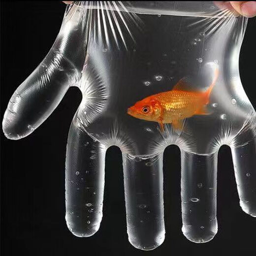 Diaohuang Disposable Edible Gloves for Home Restaurants Thickened PE Food Grade Oil and Waterproof Extra Thick Universal Stall Catering Unisex Code丨Family Catering Recommendation Thickening Upgrade 10 Packs 1000 Pieces Waterproof and Oilproof