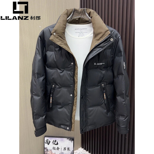 LILANZ мужской пуховик с воротником-стойкой, зима 2025, новинка, утолщенный, легкий, роскошный, элитный, повседневная куртка на белом утином пуху, свитер на пуху, 3313, бежевый, L