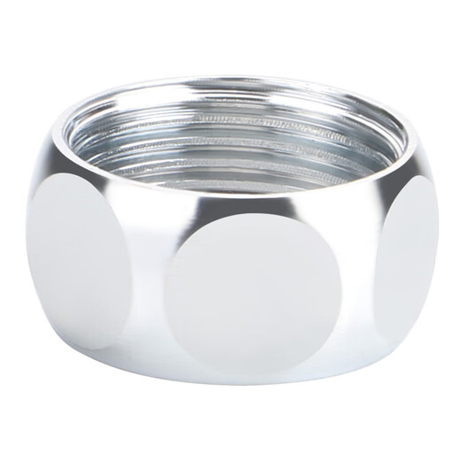 Yaowanxi stainless steel corrugated pipe special joint 4 minutes 6 minutes 1 inch thickened copper nut water inlet hose accessories water pipe nut 6 minutes 304 steel cap (with 20 tubes)