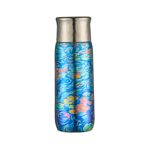 TUNE-PATTERN Tingpai pure titanium thermos cup, high-end magnetic stewed tea cup, double-layer cup, Monet color titanium hand-painted engraved water cup for men and women, Monet snow scene, free custom cup sleeve + cup brush 430ml