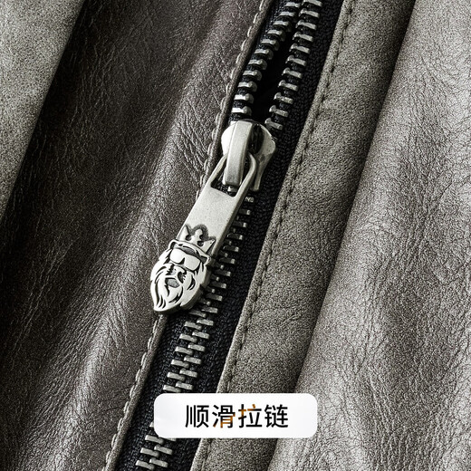 Rich collar full wool filled PU leather men's leather jacket winter imitation lambswool lapel quilted warm leather jacket jacket for men